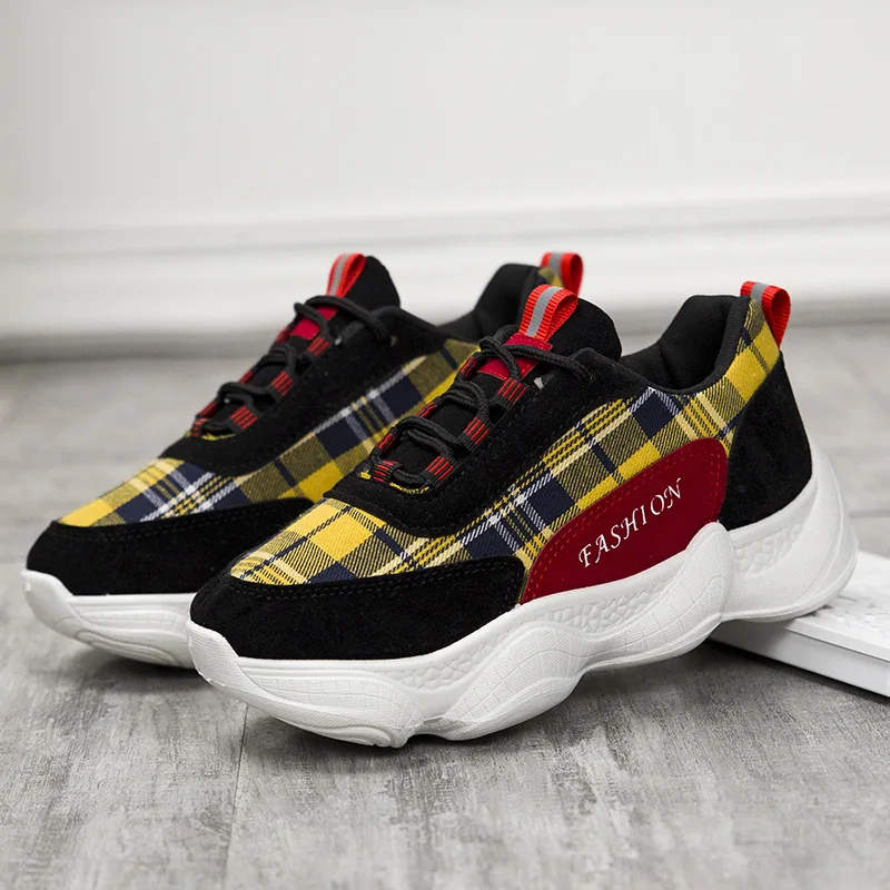 

Thick Bottomed Athletic Shoes WOMEN'S Shoes Korean-style Harajuku Versatile Running Shoes 2019 Autumn New Style Students Casual