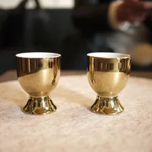 Золотые керамические вечерние декоративные столовые приборы/стакан для яиц/креативное хранение яиц для завтрака