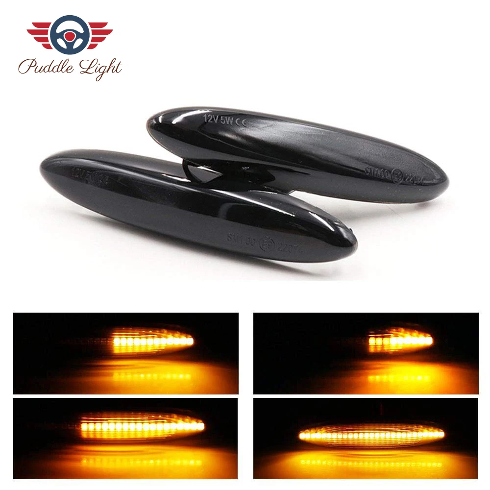 Smoked Led Side Marker Flowing Water Turn Signal Light for TOYOTA Hlander Kluger Crown ACV40 Mark X S18 Soarer UZZ40 Crown Royal Saloon - Испускаемый цвет: Smoked