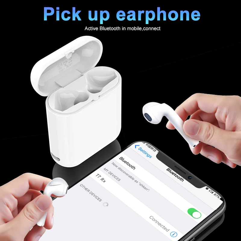Langsdom T7RX Tws Bluetooth 5,0 наушники с сенсорным управлением настоящие Беспроводные наушники с микрофоном 10 шт./партия