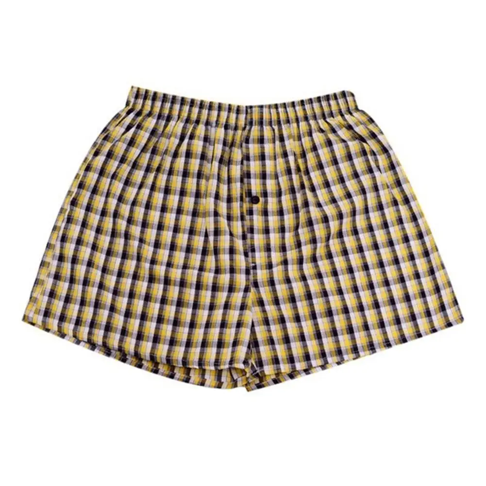 Men's Cotton Arrow Boxers Casual Plaid Print Elastic Waist Underwear Summer Loose Breathable Beach Pants Boxers Shorts 2021 Hot 4