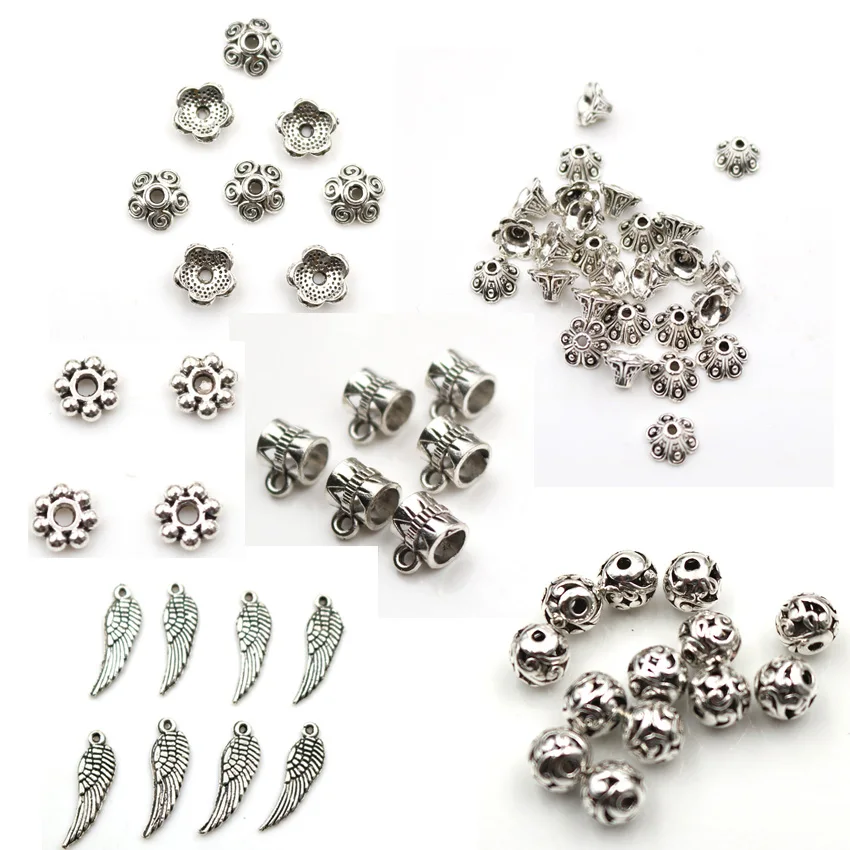 XSM 20 шт разделительные бусины подвески Крылья ангела зажимы для подвесок под