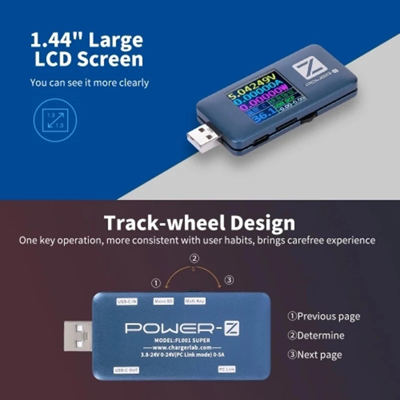 Для лаборатории power-Z PD тестер USB зарядное устройство Напряжение измеритель тока power Bank детектор