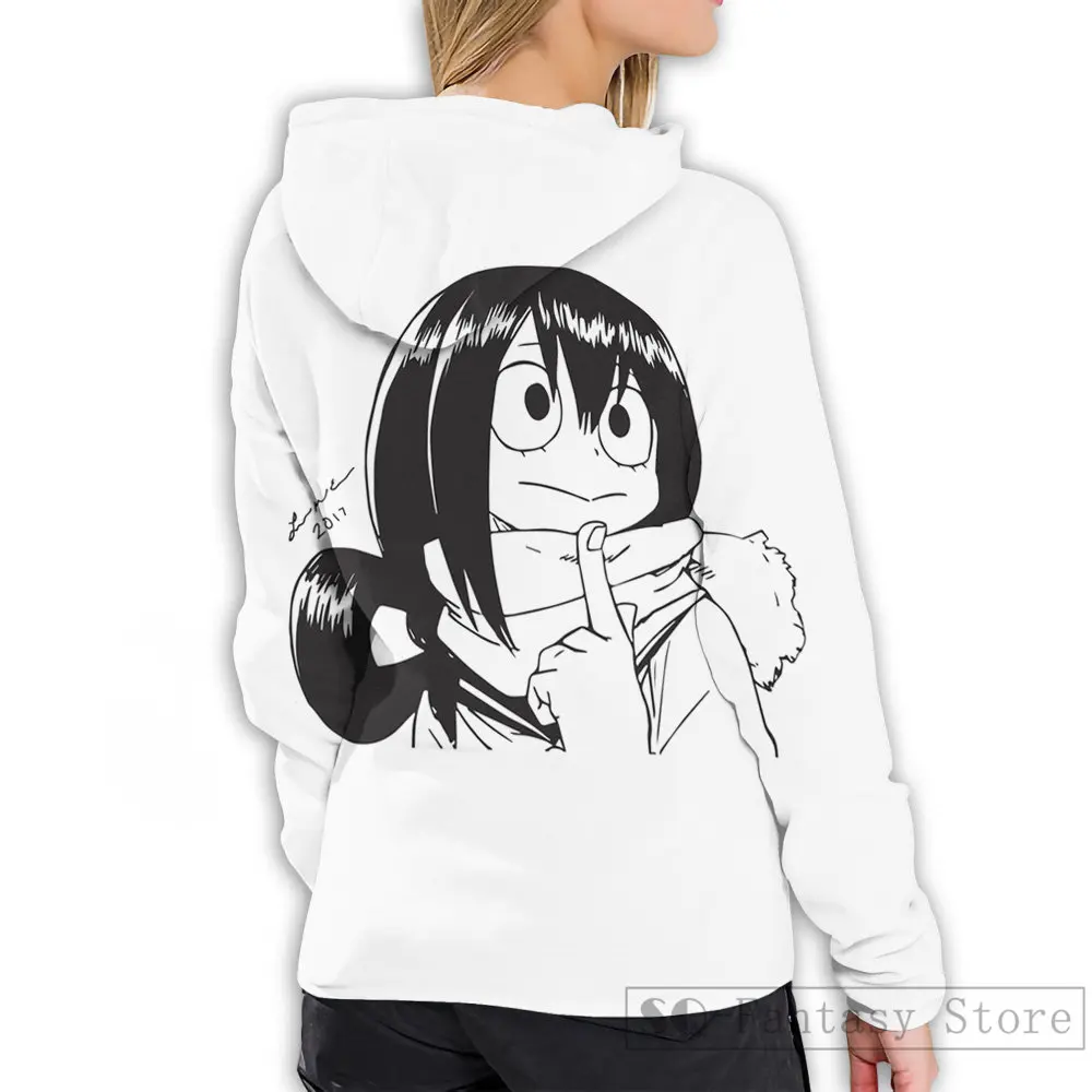 Мужские толстовки, свитшоты для женщин забавные B& W Froppy(Tsuyu Asui) Повседневная Толстовка с принтом