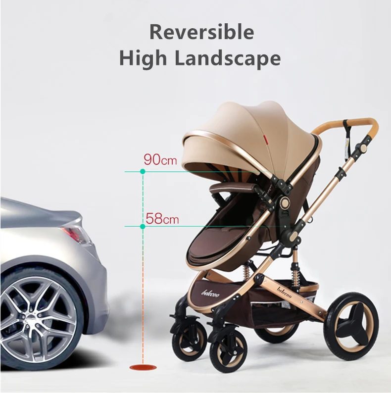 Belecoo Lightweight Luxury Baby Stroller 3 in 1