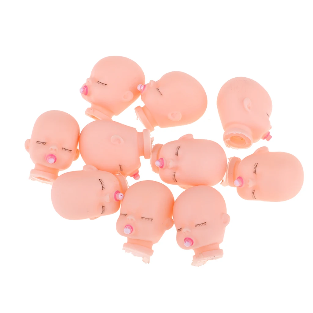 10pcs Vinyl Sleeping Baby Doll Head for Licca Doll DIY Keychain #1