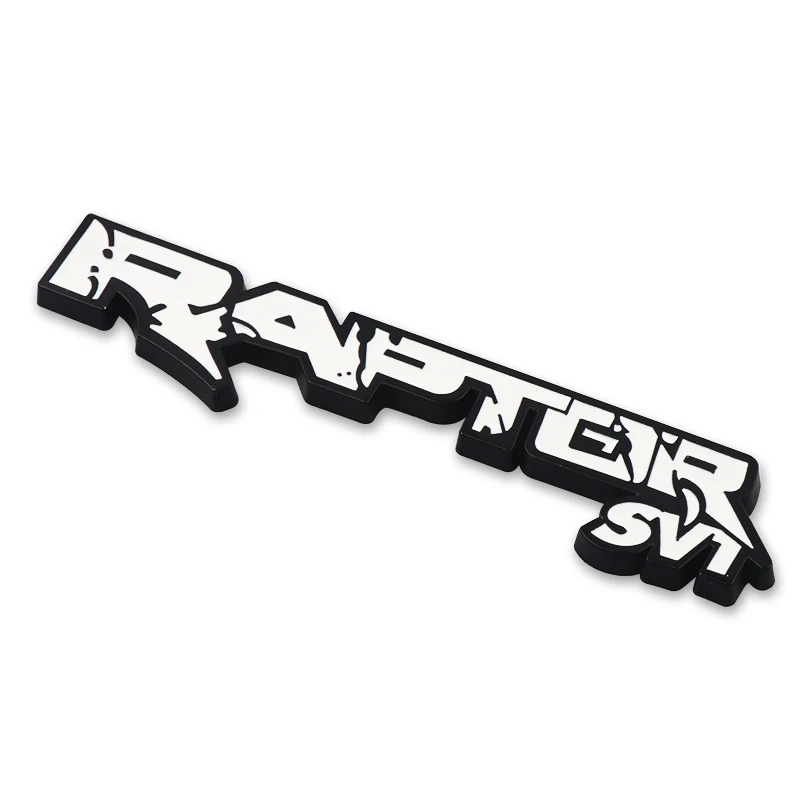 Белый 3D металлический Raptor SVT Эмблема для автомобиля наклейки Decorationfor Ford Focus Kuga F150 Fiesta внедорожник Mustang Ranger галактические наклейки - Название цвета: Белый
