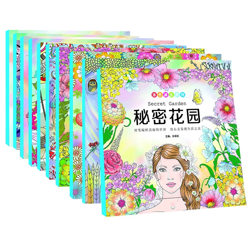 

10 Books Lot Secret Garden Coloring Book Adult Coloring Books Color Books For Adults Coloring Books for Kids