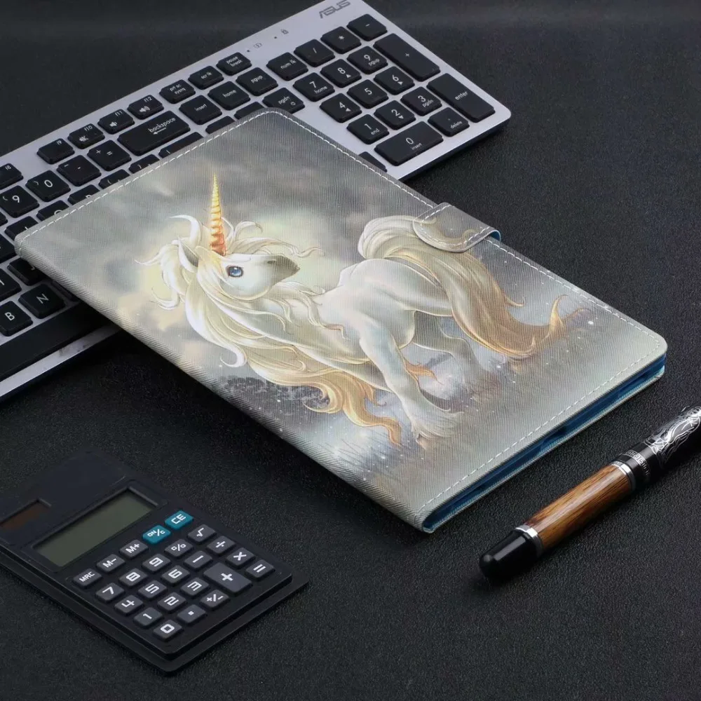 Детский кожаный чехол для планшета с рисунком для Samsung Galaxy Tab S6 T860 T865 10," силиконовый чехол-подставка, петля+ ручка