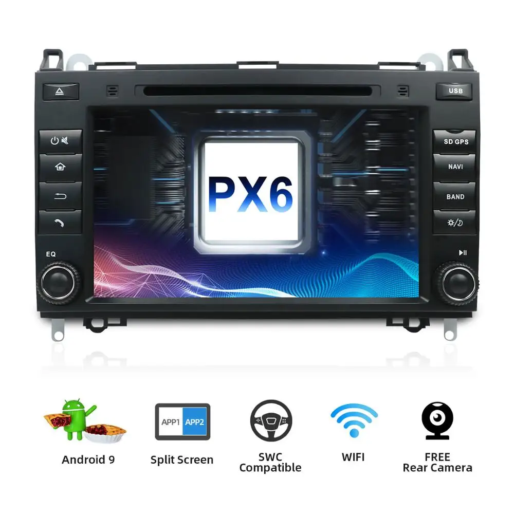 Android 9.0For Mercedes Benz B200 Автомобильный DVD Радио стерео аудио плеер с wifi gps навигация SWC BT OBD DAB 4G ТВ ram 4G rom 64G