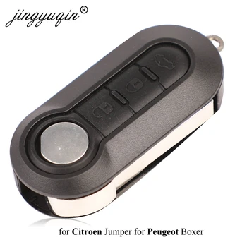 Keyforkess 3 Pulsanti del Telecomando Flip Pieghevole Chiave Shell Fob per Citroen Jumper Fit Peugeot Boxer 2008-2015 Caso di Sostituzione
