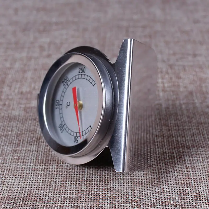 Kitchen Oven Thermometer Stainless Steel Temperature Gauge Dial Stand Up Grill Temperature Gauge
