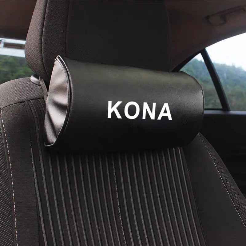 Автомобильная подушка безопасности из искусственной кожи для hyundai kona, автомобильное сиденье, подушка для шеи, подушка подголовника