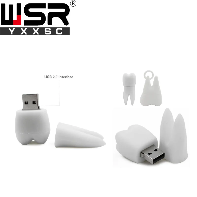 Newst lovely mini White Tooth usb2 0 pen drive 32gb 64gb 128gb high speed wateproof usb 1 Newst lovely mini White Tooth usb2 0 pen drive 32gb 64gb 128gb high speed wateproof usb 4