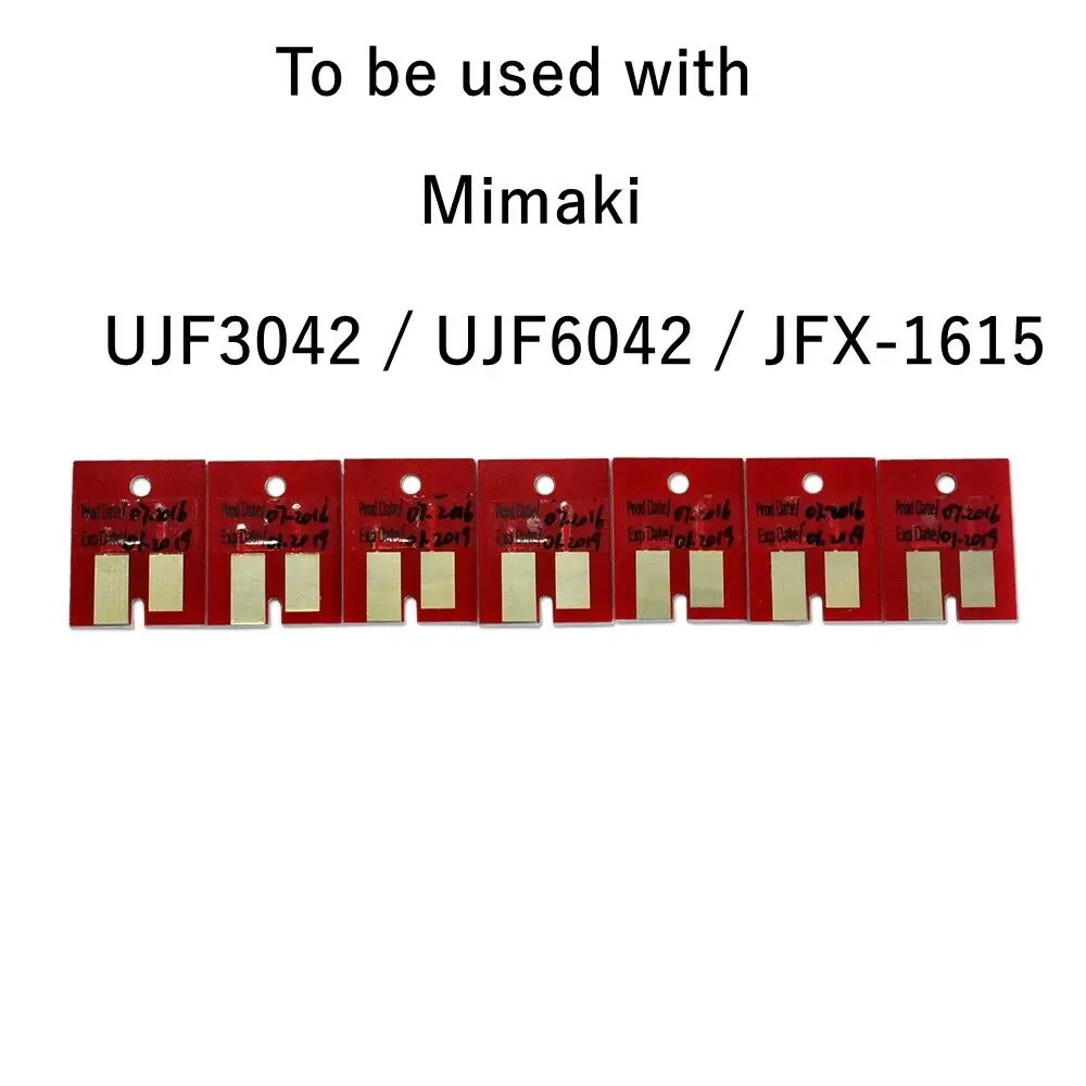 Чип Перманентный для Mimaki LF140-0728 UJF3042 /UJF6042/JFX-1615 картридж УФ 7 цветов CMYKLCLMWh |