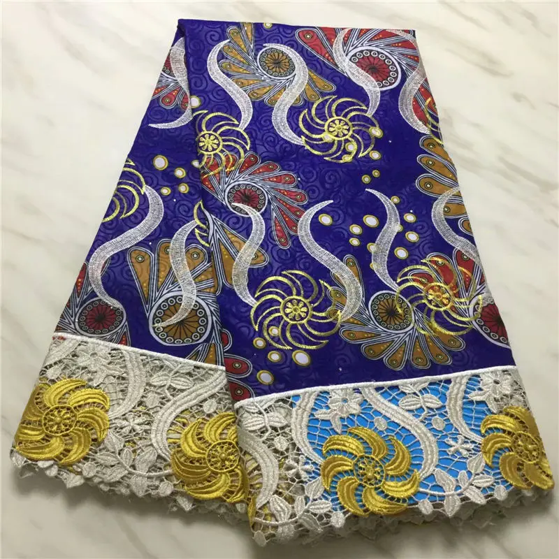 6 ESEWING Высококачественная кружевная ткань восковой шнур кружевная ткань Африканская кружевная ткань восковой шнур кружева для мужчин/женщин свадебное платье - Цвет: 6