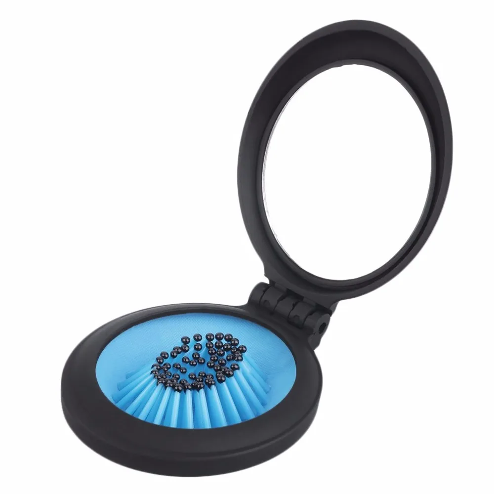 3 цвета Радуга объем антистатические Magic Detangler волосы Curl прямые массажные Расчески Щетка Инструменты для укладки с зеркалом