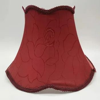 

Art Deco E27 lamp shade for table lamp red flower pattern fabric lampshade morden bedroom lamp cover home decoration accessories