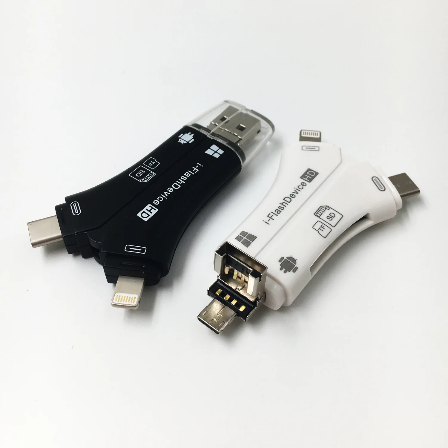 4 в 1 USB Micro SD TF кард-ридер адаптер для iPhone Android для iPad Macbook Android камера высокоскоростной кард-ридер