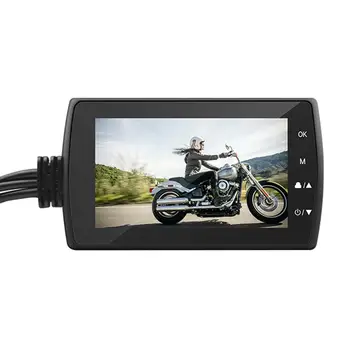 

HD 1080P Video Recorder Motorcycle DVR Front/Rear Dual Lens Wire-controlled Camera Motorbike Motorcycle Camera Waterproof 3 Inch
