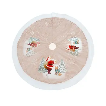 

Christmas Tree Skirt Bottom Decoration Plush Skirt 98cm Flannel