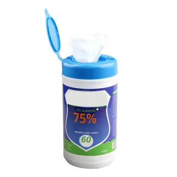 

60 Pcs/lot Alcohol Wet Wipes Disposable Alcohol Antiseptic Cleaning Sterilization Wipes Portable Household Wet Wipes
