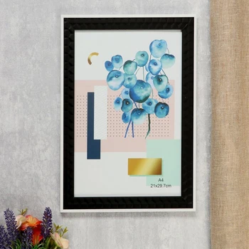 

Photo frame plastic A4 format "Black 3D rhombuses with a white stripe" 33.5x24.8x1.3 cm 4441999