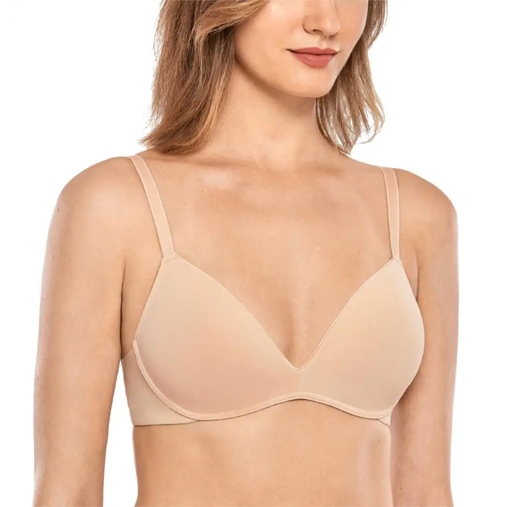 Beige02 Женский бесшовный Гладкий слегка мягкий бюстгальтер без косточек с эффектом пуш-ап - Цвет: Beige02