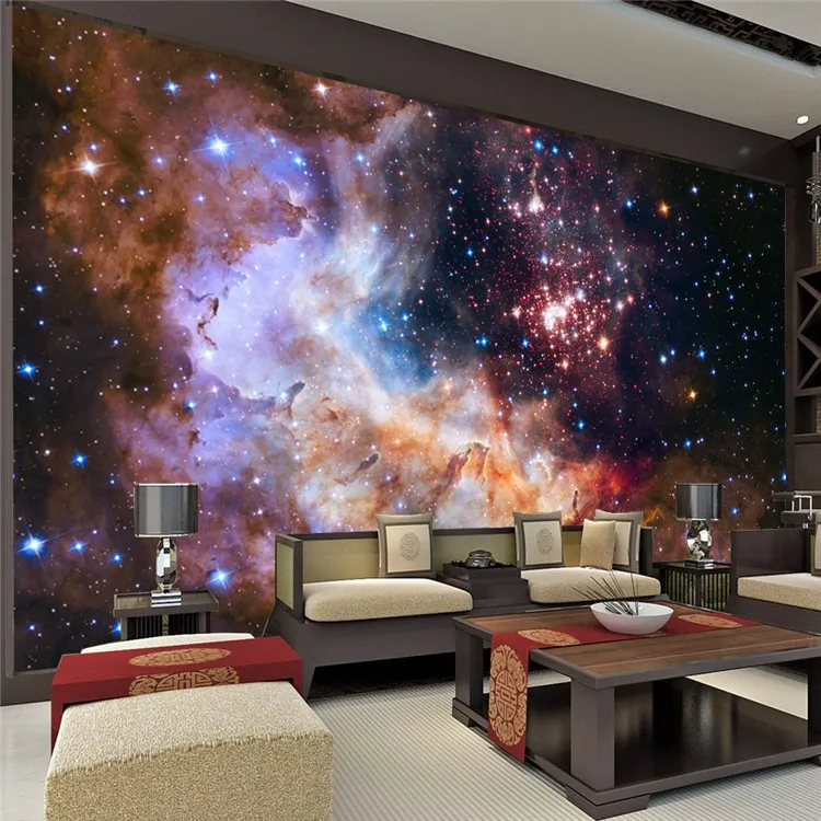 3D Великолепная галактика фото обои на заказ шелковые обои Звездная ночь Настенная роспись художественная картина Hoom Декор Детская спальня гостиная