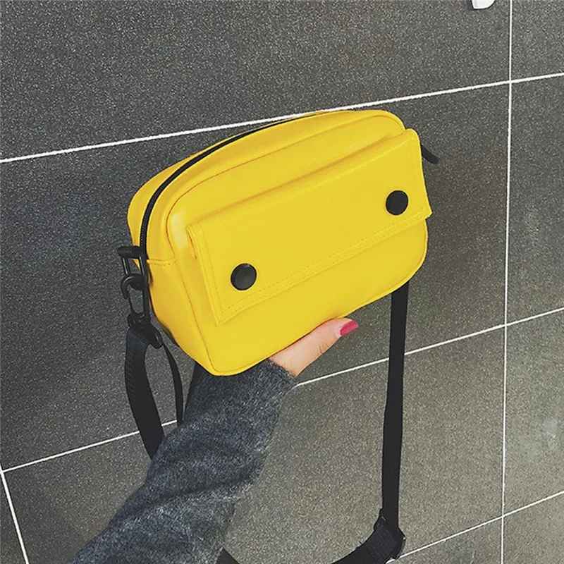 

2019 New Korean Version Of The Wild Messenger Bag Fashion Solid Color Girl Small Square Bag Simple Shoulder Bag