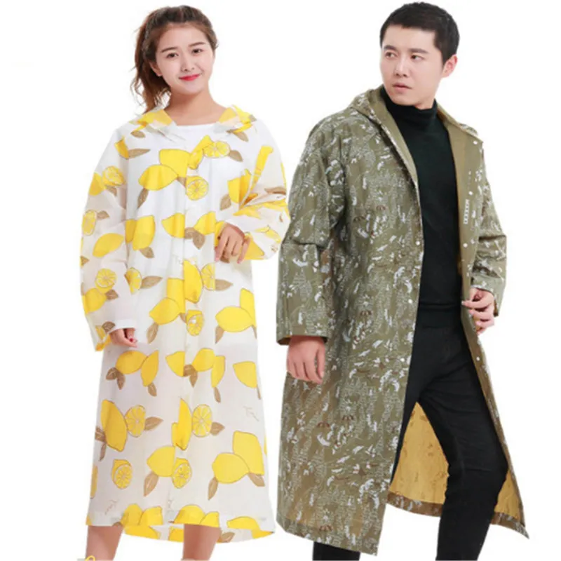 

Creative New Raincoat Women Men Rain Coat Light Weight Rainwear Impermeable Plastic Rain Gear Poncho Lightweight Printing Couple