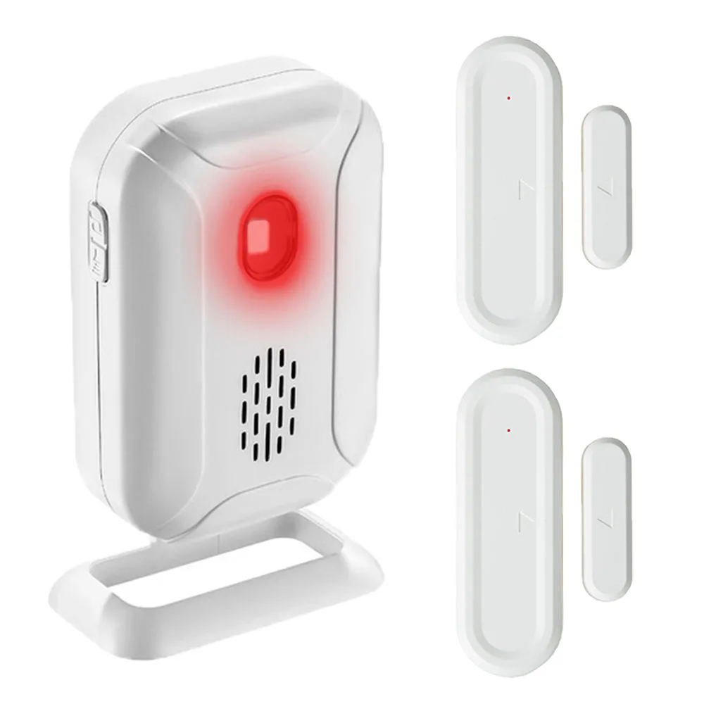918ft/280m Wireless Door Security 2 Magnetic Sensor Alarm Home Door Open Split Entry Detector Welcome Chime Bell for Store Shop