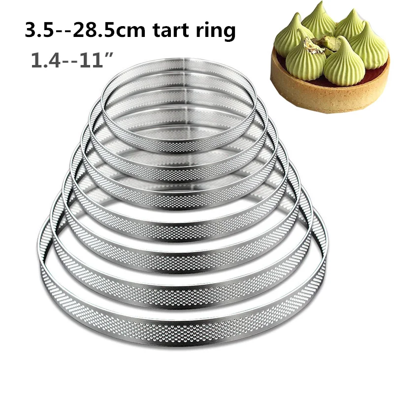 3.5cm 28.5cm tart ring Fruit Pie Circle Round stainless Straight Edge