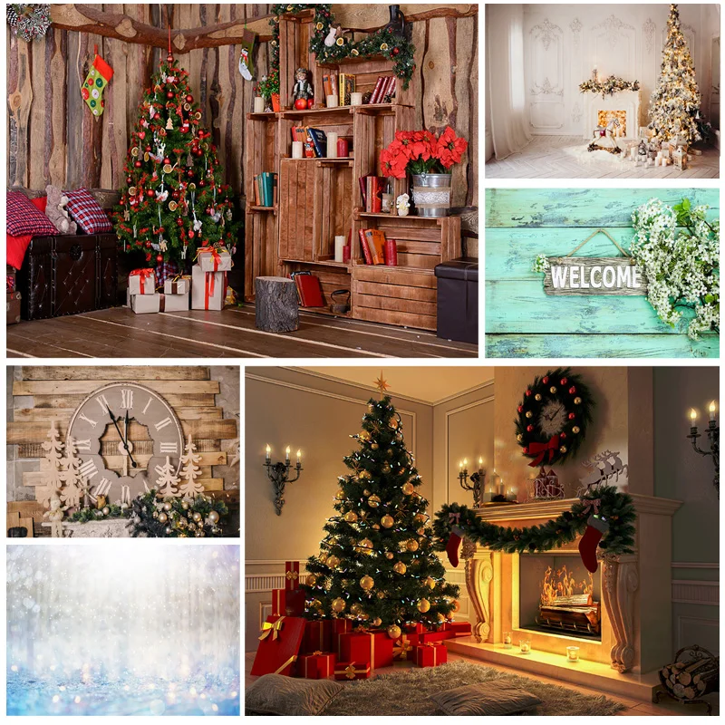 

SHUOZHIKE Art Fabric Christmas Indoor Theme Photography Background Baby Portrait Backdrops For Photo Studio Props CHM-06
