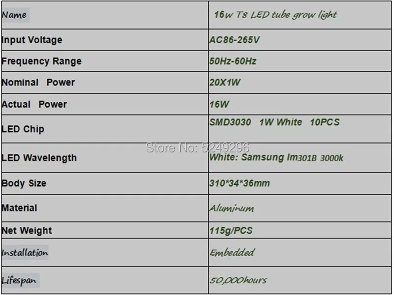 Светодиодный Grow светильник LM301B samsung SK 3000K 3500K T8Tube 50 Вт бар полный спектр комнатное растение лампы для гидропоника, шатер для выращивания 30 см 5 шт./лот