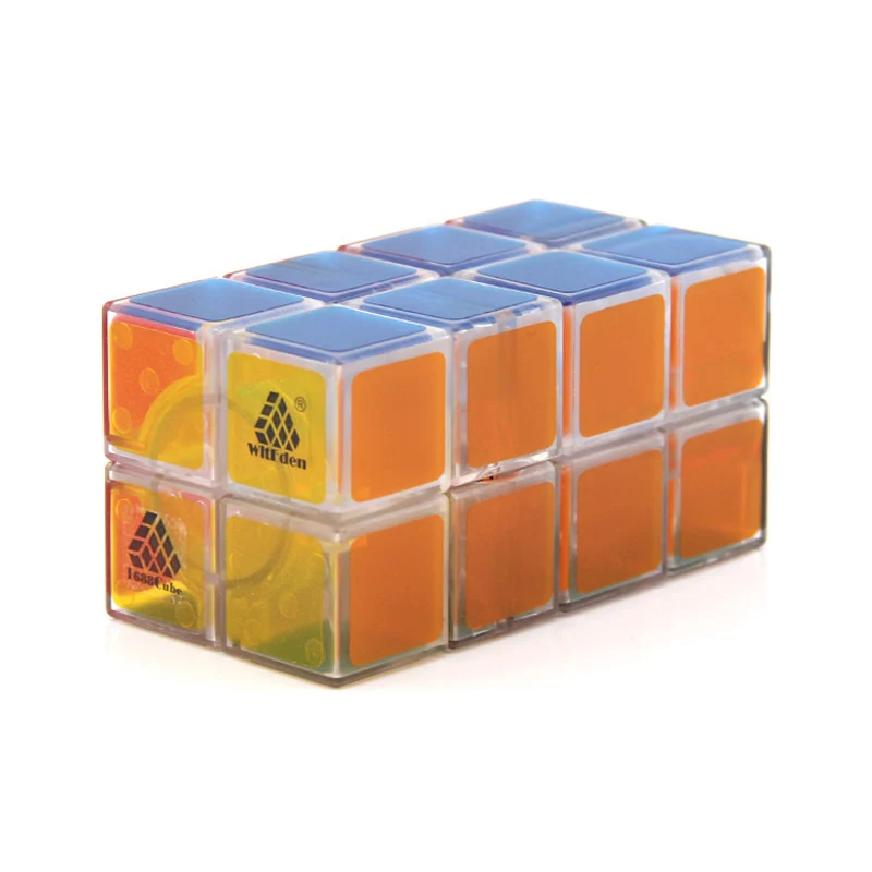 Высококачественный магический куб WitEden 2x2x4 1С 224 головоломка Neo speed Wisdom идеи рождественского подарка детские игрушки для детей - Цвет: Transparent