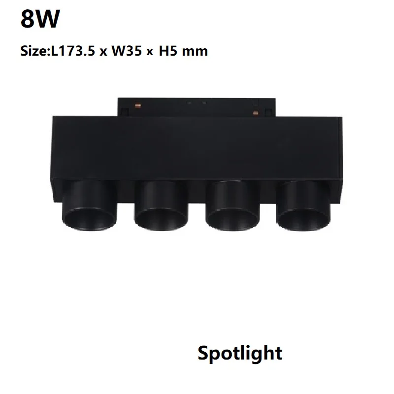 8W LED spotlight Светодиодный линейный барный светильник s современный Магнитный Трековый светильник для кухни, столовой, офисный коммерческий светильник, подвесной светильник для внутреннего декора - Цвет корпуса: 8W LED spotlight