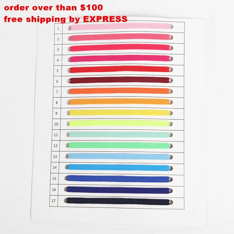 6 мм Цветные Плоские эластичные ленты высокая эластичная канатная Резиновая