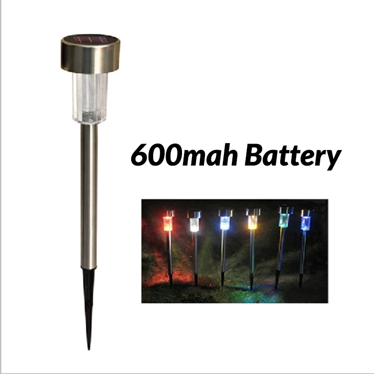 12 шт./пакет светодиодная лампа из нержавеющей стали на солнечной лужайке