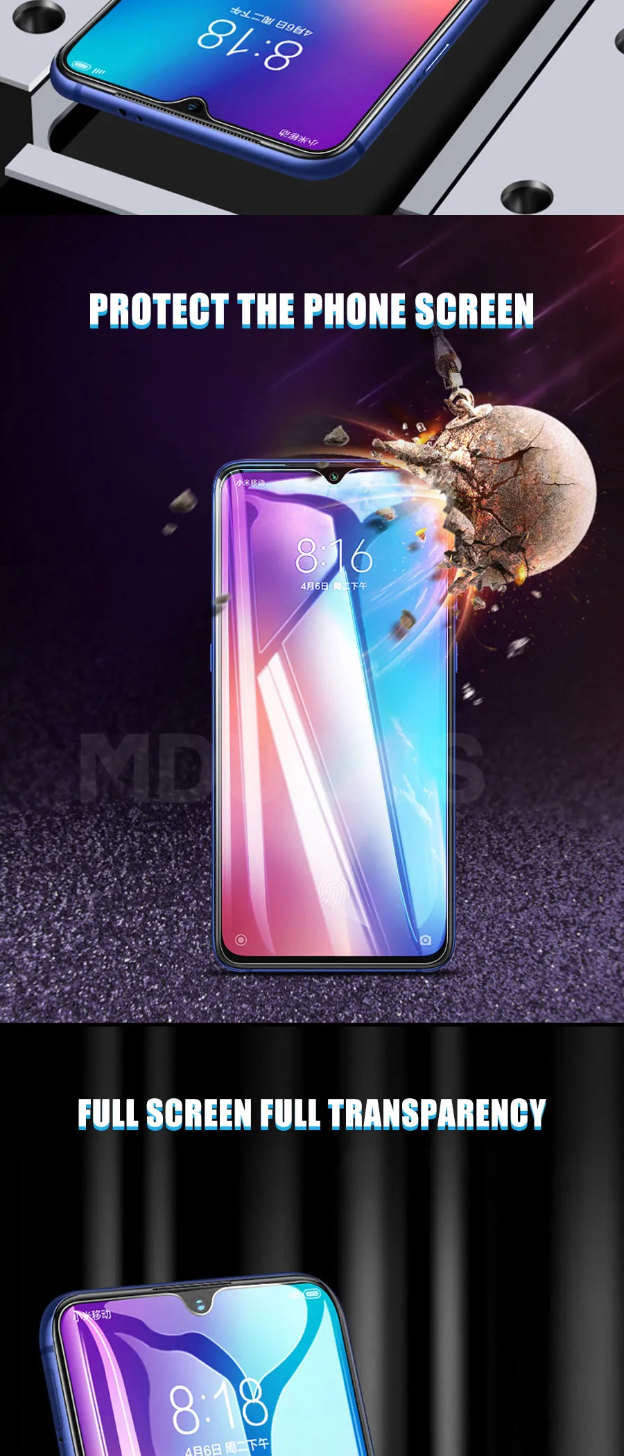 9H закаленное стекло для Xiaomi Mi 9 8 9T SE A3 A2 Lite Защитная пленка для Xiaomi Mi CC9 CC9E Play F1