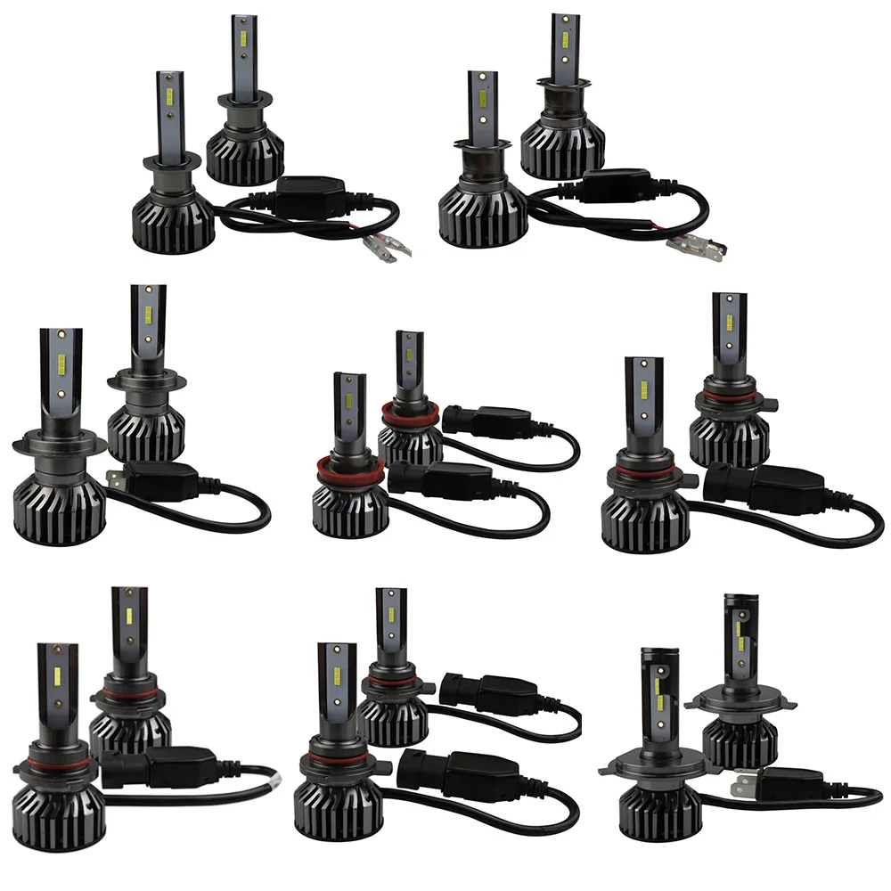 2 шт. DC 9-24V светодиодный Автомобильные фары H1 H3 H4 H7 H8/H9/H11 9005/HB3 9006/HB4 9012 фары лампы Водонепроницаемый машинка для стрижки 48 Вт 6000 К Автомобильный свет