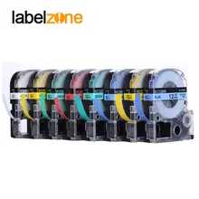 Разноцветные 12 мм совместимые Epson SS12KW/LC-4WBN SS9KW ST12KW ST9KW SC12YW ленты этикетки ленты для KingJim