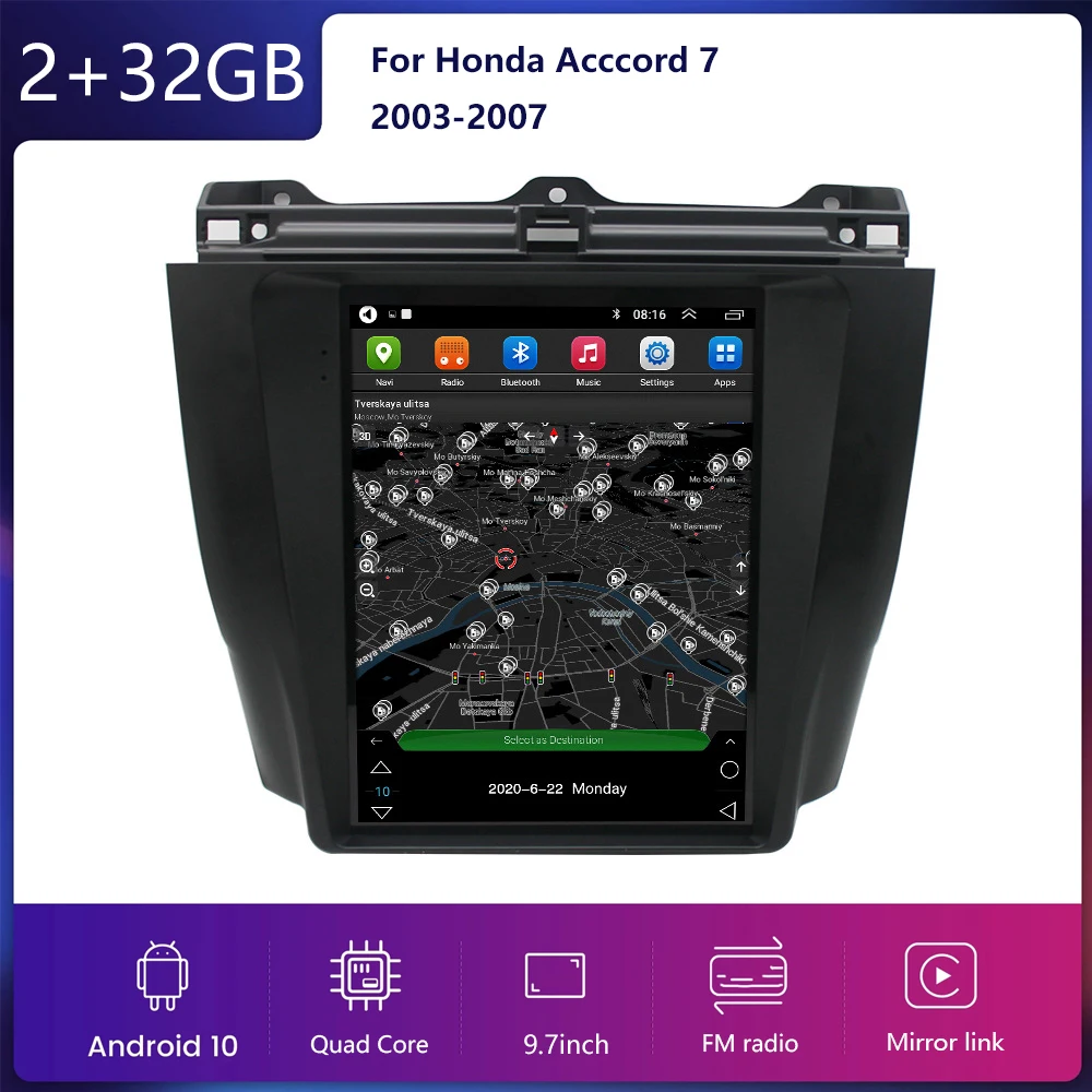 9 7 дюймовый Android 10 1 Tesla вертикальный HD экран автомобильный GPS-навигатор для Honda Accord