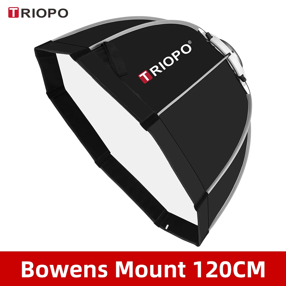 Triopo K120 120cm Photo Bowens Mount Portable Octagon Umbrella Outdoor SoftBox with Carrying Bag for Studio Flash Softbox
