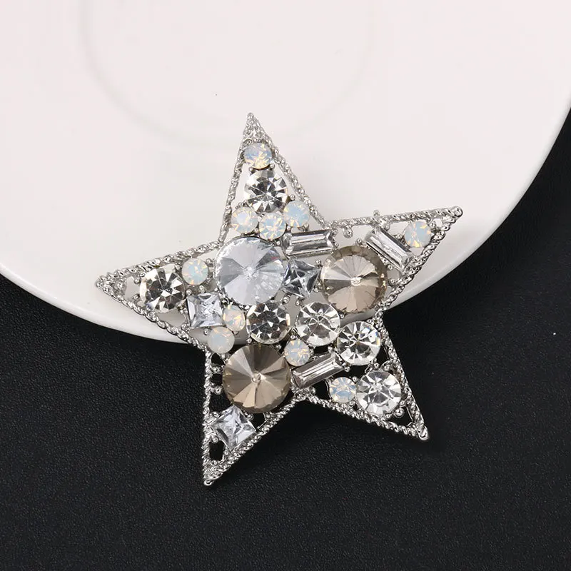 Броши звезды для женщин оптовые цены брошь Винтажные заколки кристаллы металлические уникальные ювелирные изделия