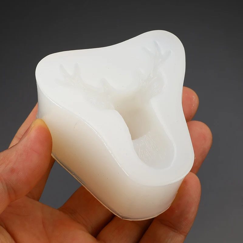3D Рождество олень эпоксидная смола силиконовая форма для смолы DIY инструмент для изготовления ювелирных изделий декоративное ремесло