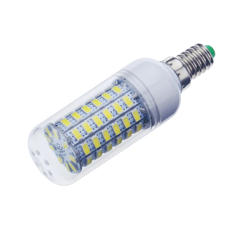 E14 15W 69 LED 5730 Chip SMD Corn Light Bulb Lamp With Cover Pure White Home Decor #4d09 (2)