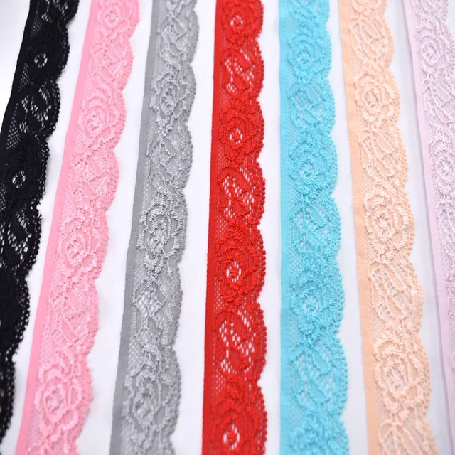 Embroidered Elastic Lace Ribbon  Embroidered Sewing Trimmings - Lace  Ribbon 30mm - Aliexpress