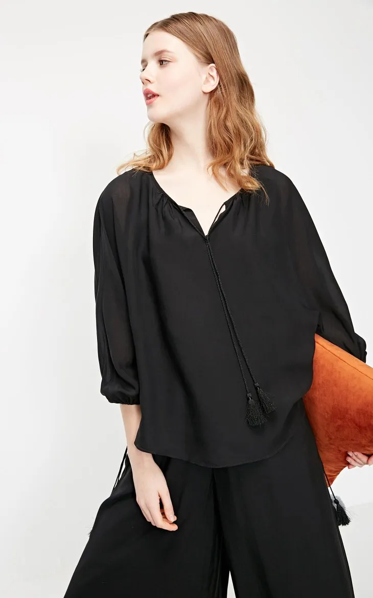 Vero Moda новые женские пижамные топы с бахромой и рукавами-фонариками | 3191P9502