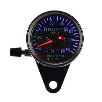 

LED Backlight 12 V Motorcycle Dual Odometer Speedometer Gauge Instruments Kit for Cafe Racer Motorcycle Accessories